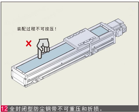 電動滑臺防塵鋼帶被認為重壓導致損壞